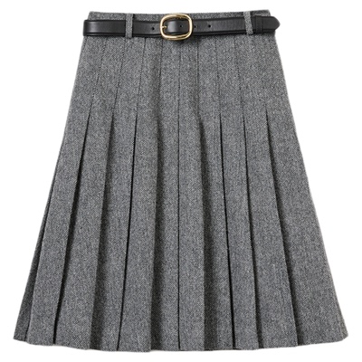 self-portrait人字纹百褶裙