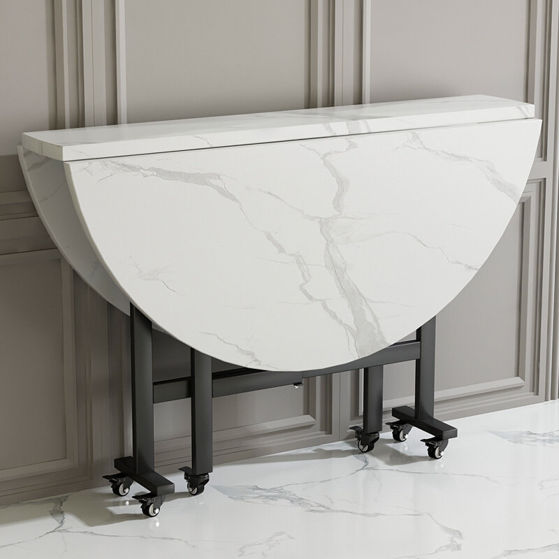 折叠桌餐桌家用小户型吃饭桌子房饭桌约10人大圆桌