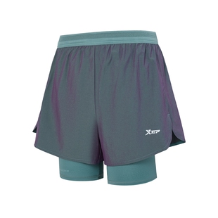 特步两千公里PRO | 短裤女2026年夏季新款2000公里渐变跑步短裤