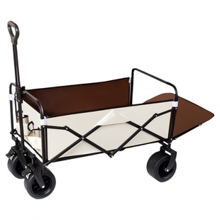 户外露营折叠车旅行野营便携推营地车野餐桌椅拖车摆摊组合小拉车