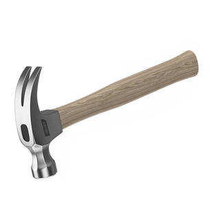 得力羊角锤铁榔头圆头小钉锤工具拔钉锤家用木工锤子专用木柄把敲
