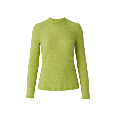 【会员价576元】AUM噢姆春季浅绿色修身镂空时尚内搭上衣