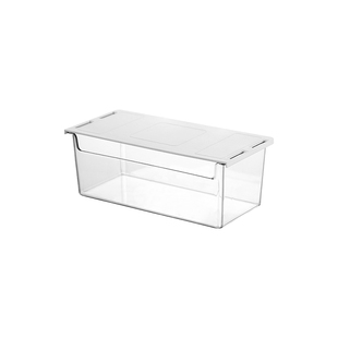 FaSoLa桌下隐形抽屉式收纳盒桌面镜柜下化妆品化妆棉透明收纳神器