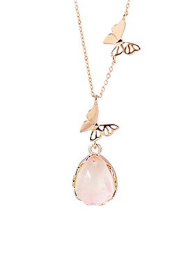 Bluehour蝴蝶项链分水晶