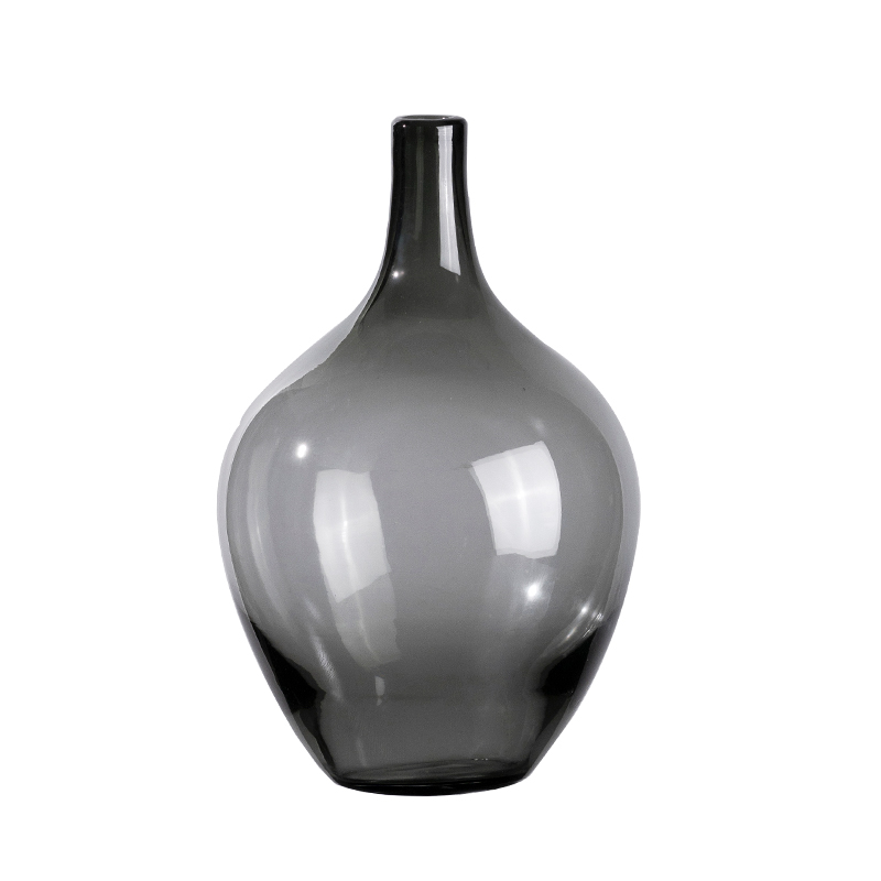 网红大肚花瓶透明玻璃水培日本吊钟马醉木插花桌面装饰品客厅摆件