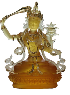 琉璃文殊菩萨佛像摆件禅悦佛艺