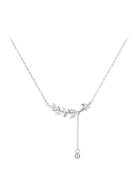 999纯银十字链麦穗女生项链