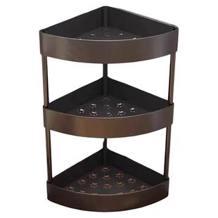 厨房台面转角置物架家用免打孔半圆墙角三角架调料瓶罐收纳储物架