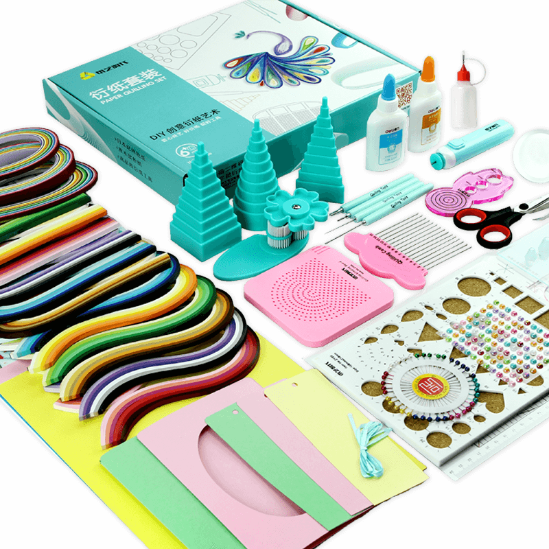 指艺时代衍纸套装线稿图手工材料包学生衍纸工具收纳盒贺卡quiiling纸艺手工作品diy创意盘纸画成人礼物