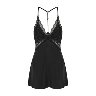 「LA」今夜微醺*小众设计感美背纯欲温柔性感v领蕾丝吊带睡裙女士
