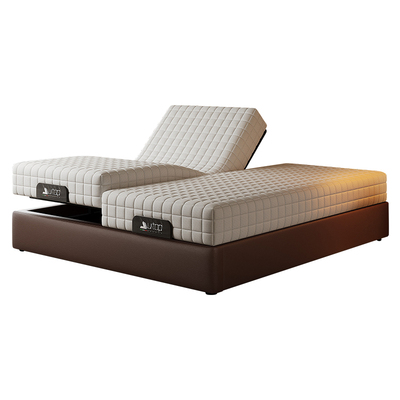 无床头零重力互不打扰夫妻床高级储物床现代轻奢米智能款电动床架