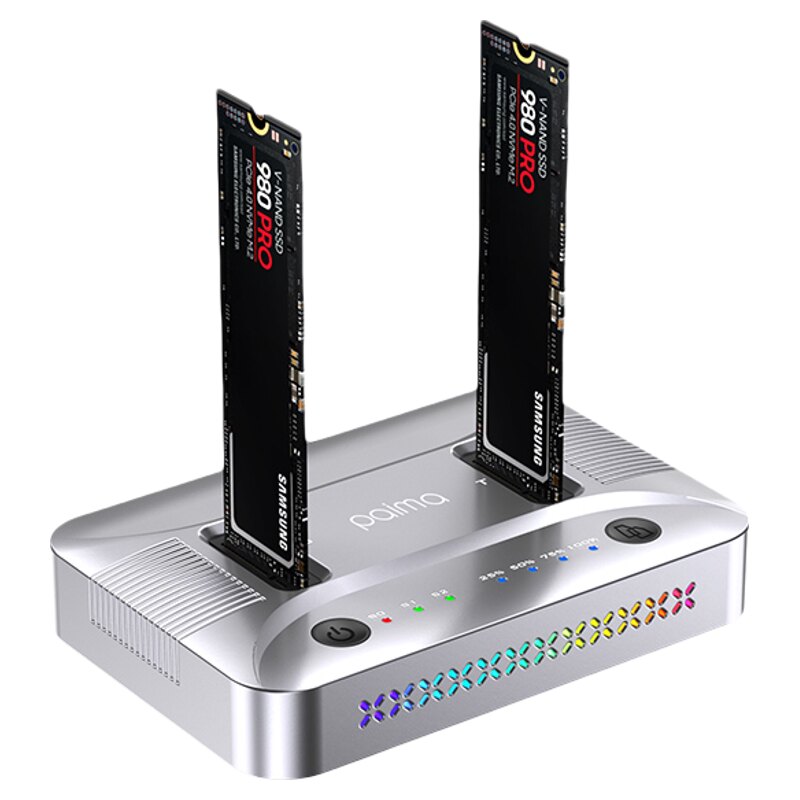 派码M.2NVMe双盘位外置硬盘盒