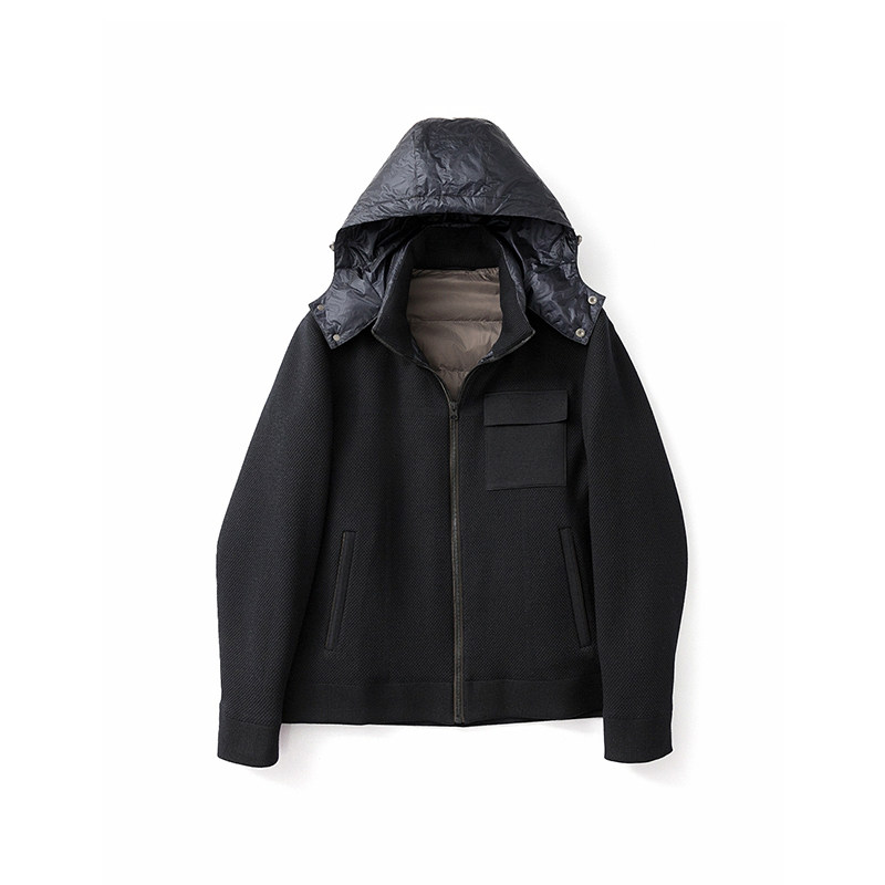 羊毛针织柔软保暖羽绒服夹克外套
