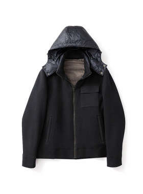 羊毛针织柔软保暖羽绒服夹克外套
