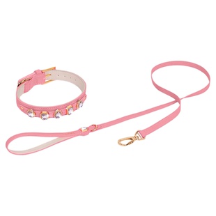 touchdog狗狗项圈牵引绳宠物脖圈遛狗绳不勒脖中小型犬狗链子皮革