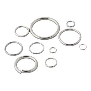 不掉色钛钢不锈钢开口圈连接扣圈大小环手工材料diy手链项链配件