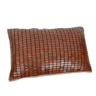 春佳麻将凉席枕套夏季布筋蕾丝枕垫碳化竹席凉枕全竹单人枕头套皮