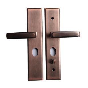 防盗门实心加厚把手多功能红古铜拉手双开门对开门套装大门锁面板