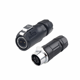 凌科LP12公母对接航插头电源快速接头2 3 4 5 6 7 8芯防水连接器