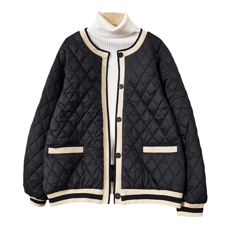 大码小香风棉服上衣女秋季新款