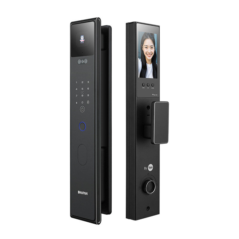 盼盼防盗门指纹锁家用入户门电子锁3D人脸识别智能密码锁PF7390M