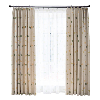 新款成品遮光印花布料遮阳隔热短