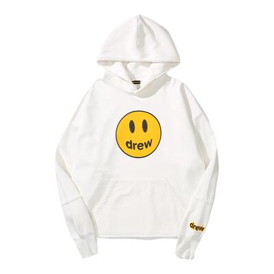 【官方正品】drew house经典笑脸米白色连帽卫衣25秋季男女同款