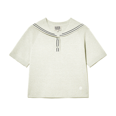 MARITHE女士海军风短袖T恤