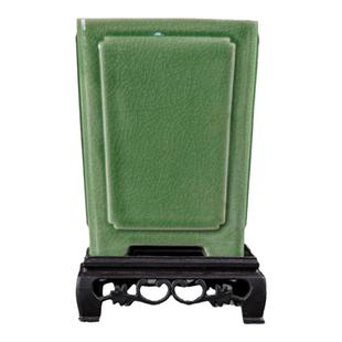 10.5*10.5*14cm陶瓷冰裂四方签筒悬崖高款飘枝兰花竹子专用花盆