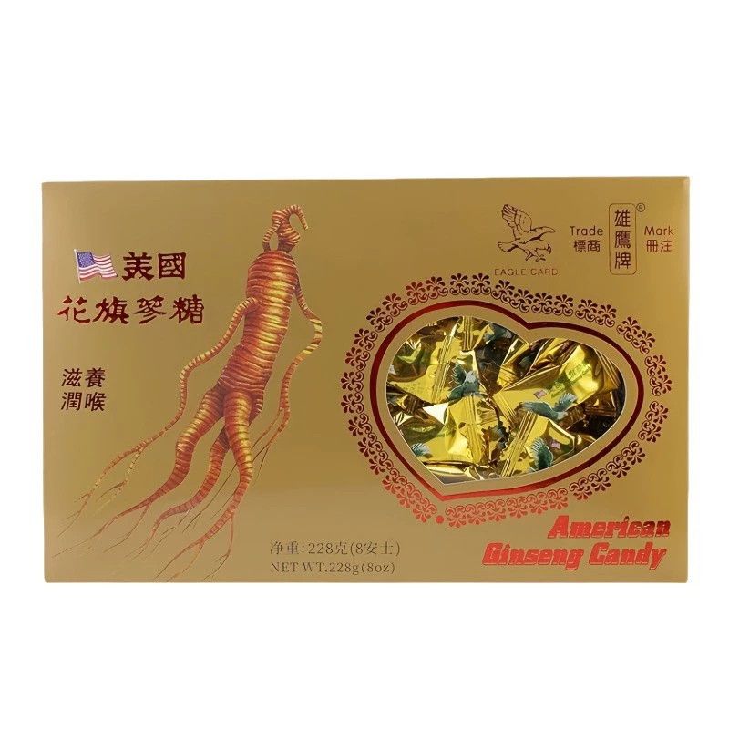 香港特选铁牌世家原粒人参糖200g