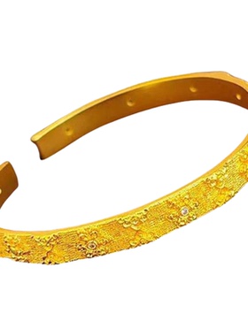 古法沙金爆闪碎碎冰手镯