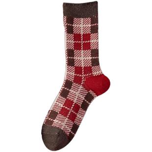 双针双路羊毛袜子本命年红色中筒新年2026年礼物女士卡通马年礼盒