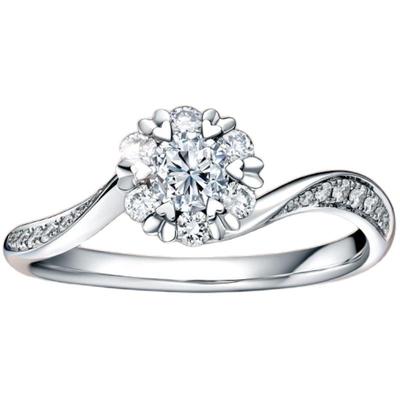 DR求婚钻戒六爪群镶圆形钻戒