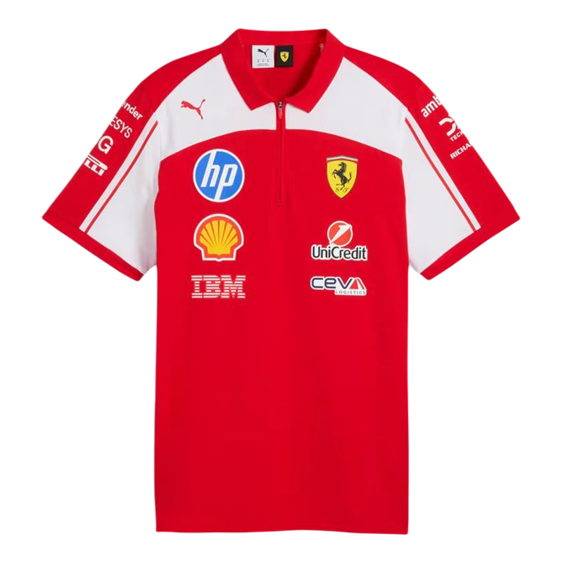 Ferrari/法拉利男士复刻版Polo 衫T恤PUMA联名款赛车服棉运动短袖