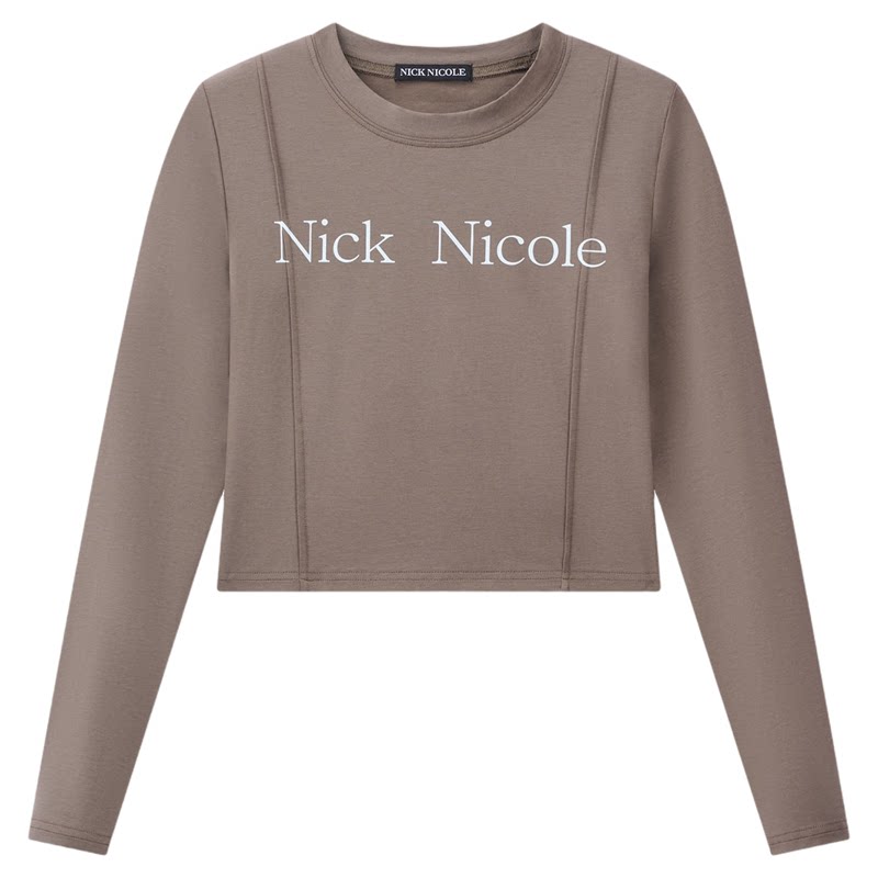 【张琼予同款】NICK&NICOLE小蝴蝶2026新款秋季T恤长袖打底衫女生