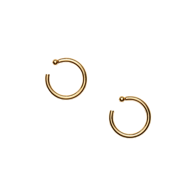 经典时尚925镀银镀金耳圈