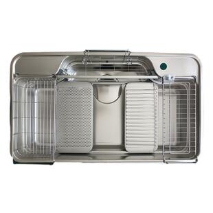 （现货）日本进口骊住3D水槽多功能压花304不锈钢大单槽W型长短款