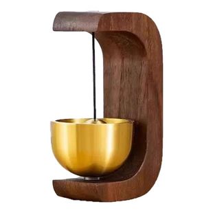 家用多巴胺门铃木质风铃吸门式入户进门提醒挂件门铃铛门撞铃挂饰