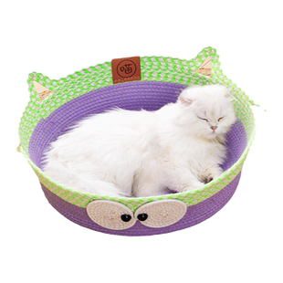 猫窝四季通用猫咪凉席睡觉用垫子藤编猫窝夏天猫床宠物狗狗地垫