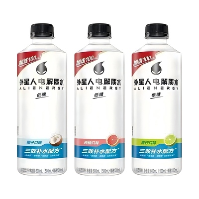 外星人0糖白桃味电解质水