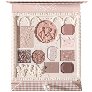 cheerflor天使浮雕眼影盘高光腮红一体盘游乐者日杂972奶茶大地色