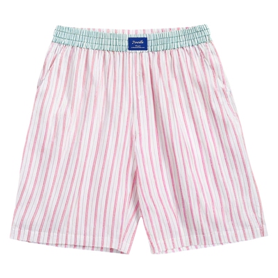 撞色腰条纹夏季短裤女