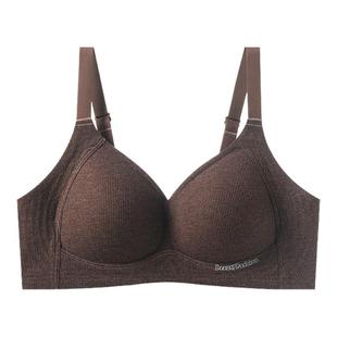 猫人无痕内衣女士大胸显小提拉收副乳防下垂软支撑上托无钢圈文胸