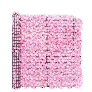 仿真花篱笆墙塑料花绿叶遮阳网庭院户外假花栅栏围栏吊顶装饰花排