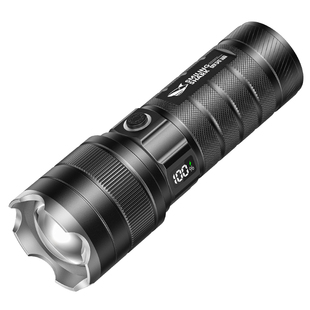 户外超强光手电筒超亮远射充电式登山激光手电黄光聚光超长续航