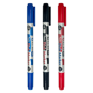 台湾英士CD-321T小双头速干笔油性笔记号笔防水耐磨环保打点划线