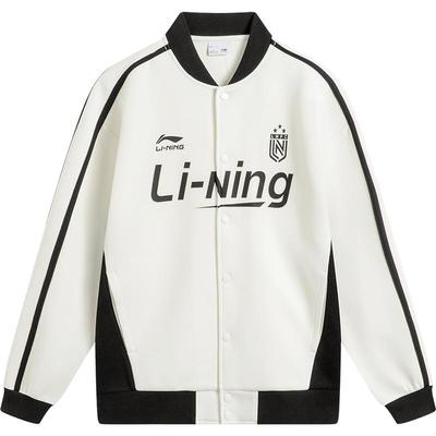 李宁情侣棒球领服开衫外套
