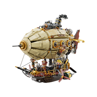 【拼奇积木】蒸汽朋克风格飞船系列益智拼搭益智玩具摆件模型