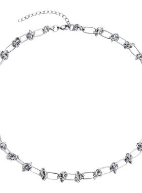 高街风无吊坠项链男女钛钢不掉色