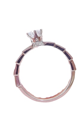 闭口戒指空托克拉莫桑钻日韩成品